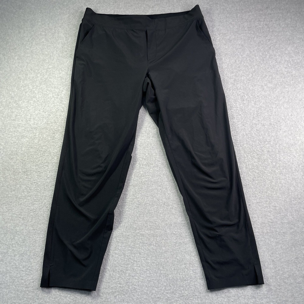 Athleta Brooklyn Ankle Pant Women's 14 Black Pull On Elastic Waist